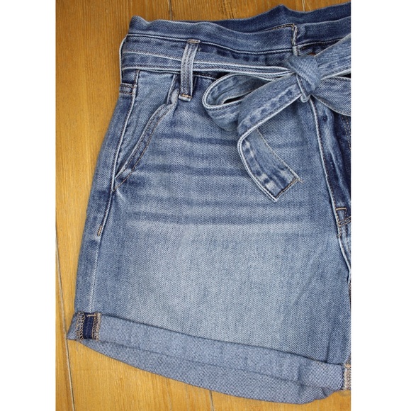 KanCan High Rise Belted Cuffed Shorts 6 28 - Picture 7 of 12
